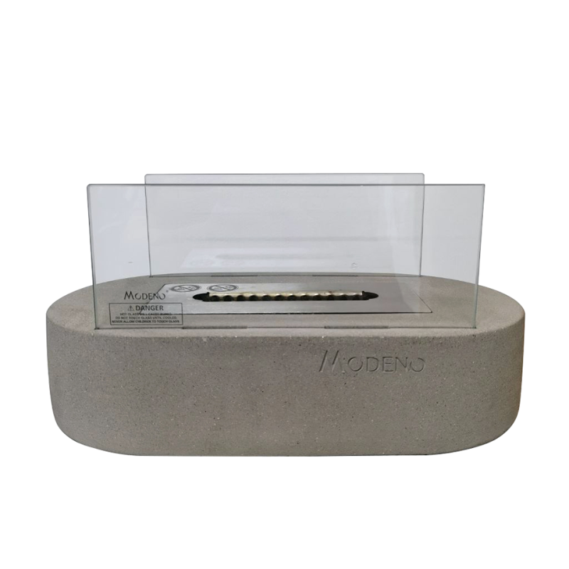 LUSPA Bio-ethanol Tabletop Fireplace Light grey
