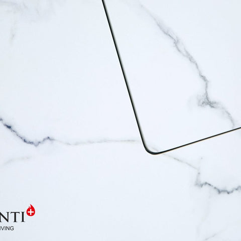 Bianco Marble Porcelain Fire Table B