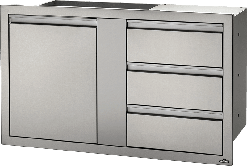 42" X 24" Large Single Door & Triple Drawer - BBQ STORE MALTA