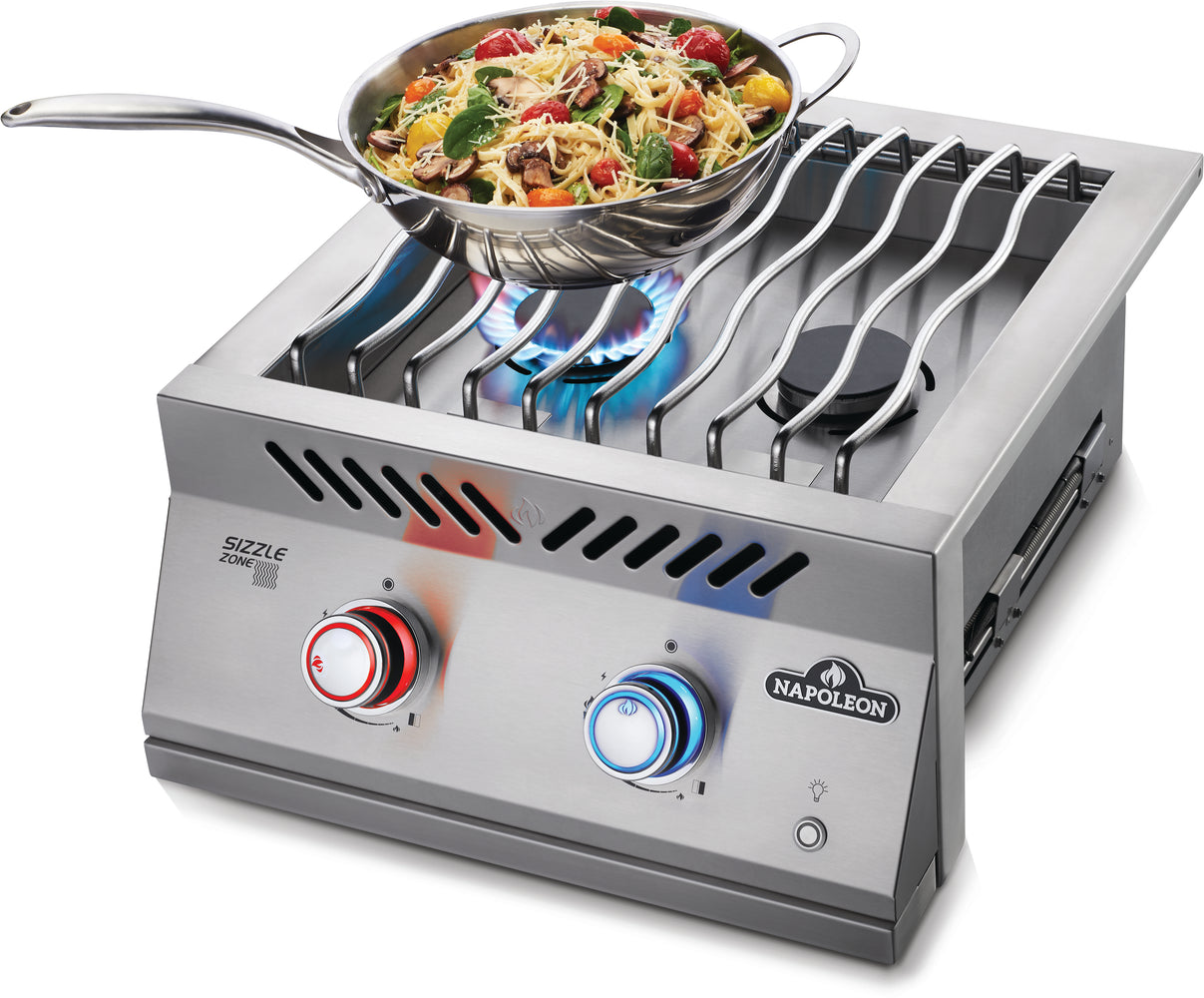 Built-In 700 Series 18" Dual Range Top Burner Propane, Stainless Steel