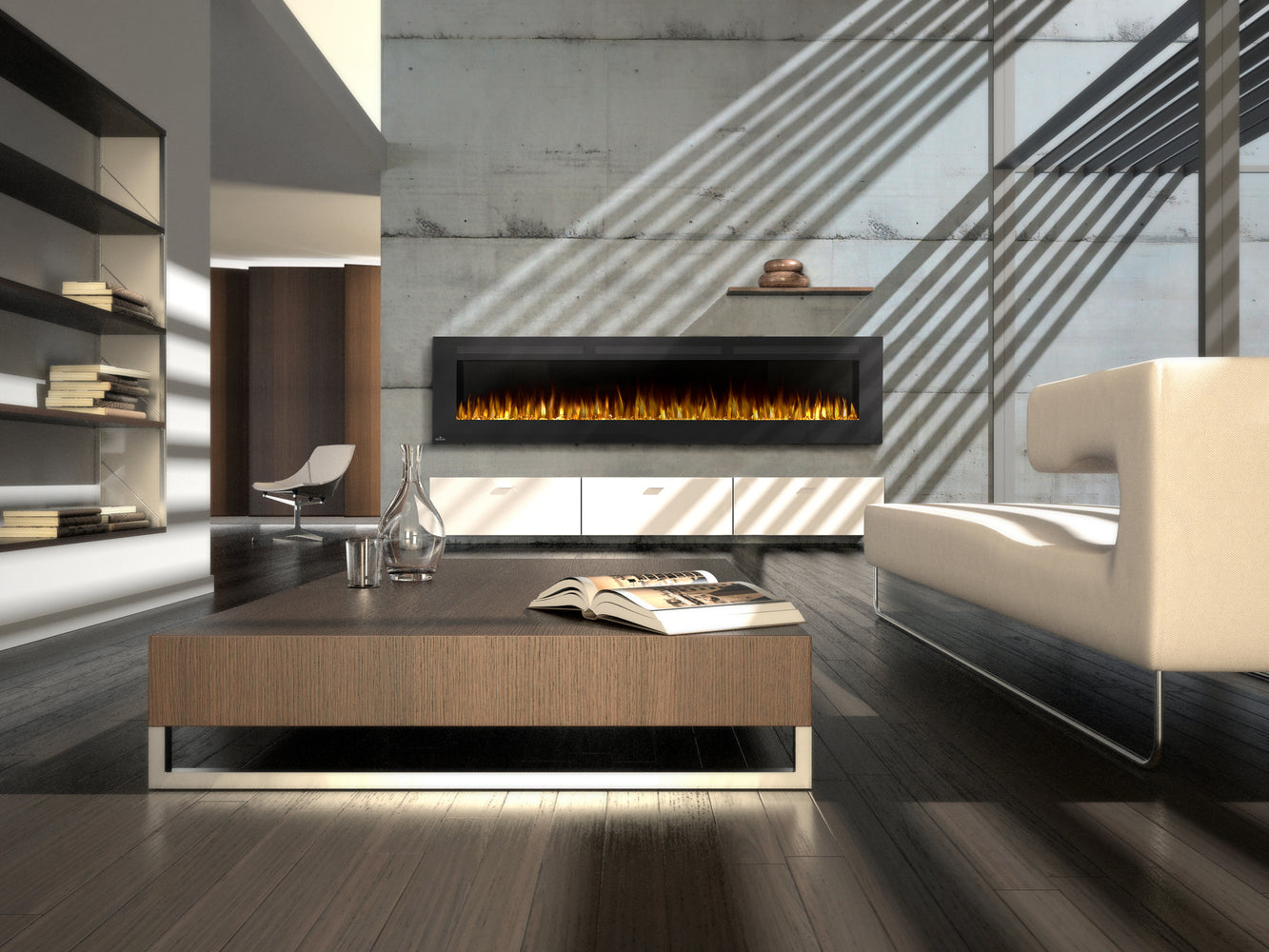 100" ALLURE TM SERIES WALL MOUNT ELECTRIC FIREPLACE WITH HEATER-BBQ STORE MALTA-BBQ STORE MALTA