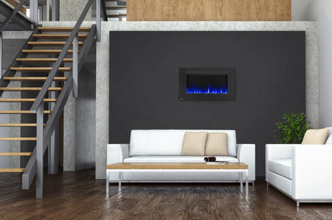42" ALLURE TM SERIES WALL MOUNT ELECTRIC FIREPLACE WITH HEATER-BBQ STORE MALTA-BBQ STORE MALTA