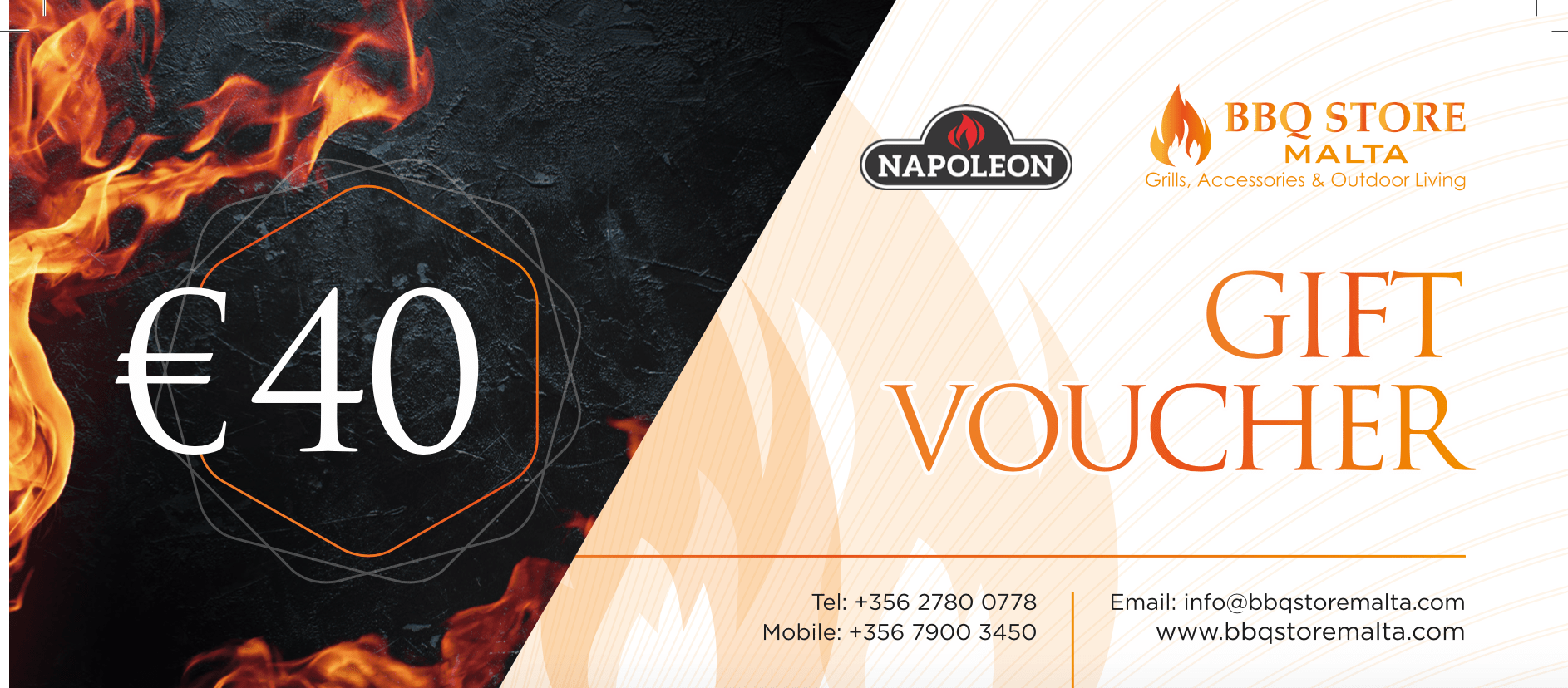 BBQ Store Voucher €40 - BBQ STORE MALTA