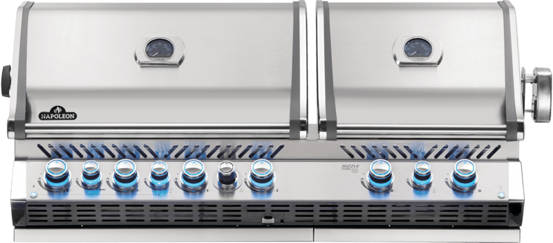 Built - in Prestige PRO™ 825 Propane Gas Grill Head with Infrared Bottom and Rear Burner, Stainless Steel - BBQ STORE MALTA