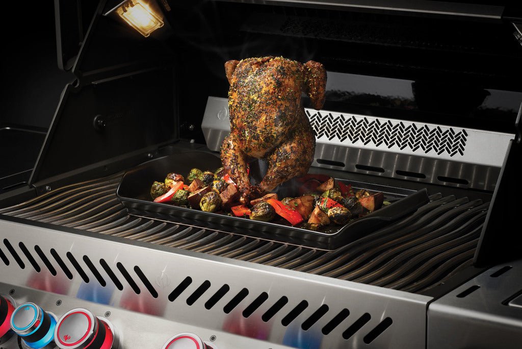 Ceramic Roasting Pan and Beer Can Chicken Roaster Set - BBQ STORE MALTA