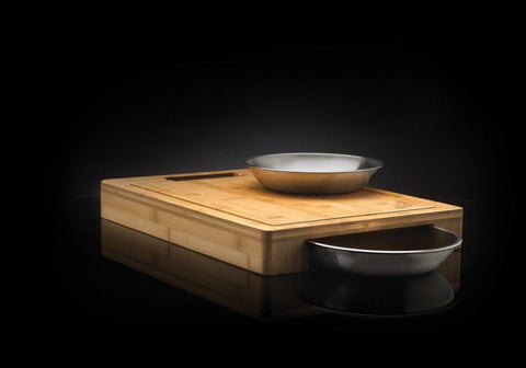 PRO Cutting Board with Stainless Steel Bowls - BBQ STORE MALTA