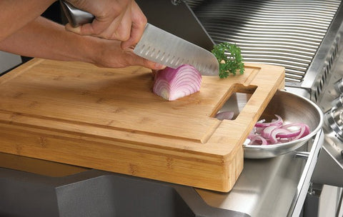 PRO Cutting Board with Stainless Steel Bowls - BBQ STORE MALTA