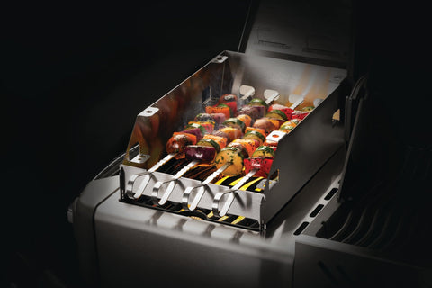 SIZZLE ZONE™ Burner Windshield and Skewer Rack - Large - BBQ STORE MALTA