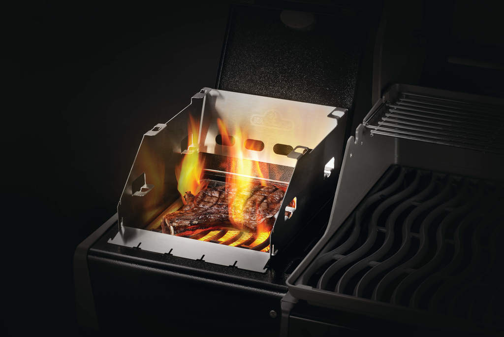 SIZZLE ZONE™ Burner Windshield and Skewer Rack - Small - BBQ STORE MALTA