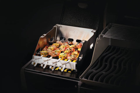 SIZZLE ZONE™ Burner Windshield and Skewer Rack - Small - BBQ STORE MALTA