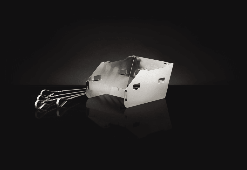 SIZZLE ZONE™ Burner Windshield and Skewer Rack - Small - BBQ STORE MALTA