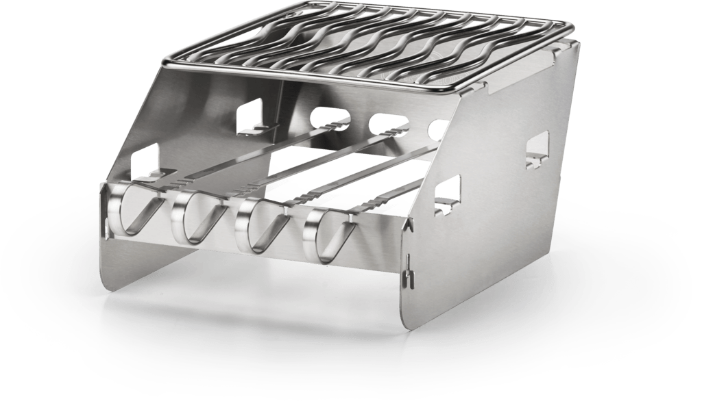 SIZZLE ZONE™ Burner Windshield and Skewer Rack - Small - BBQ STORE MALTA