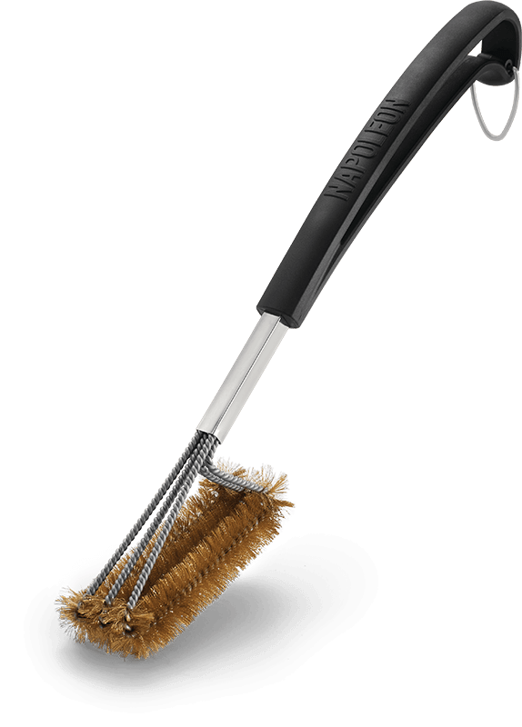 Triple - Row Grill Brush with Brass Bristles - BBQ STORE MALTA